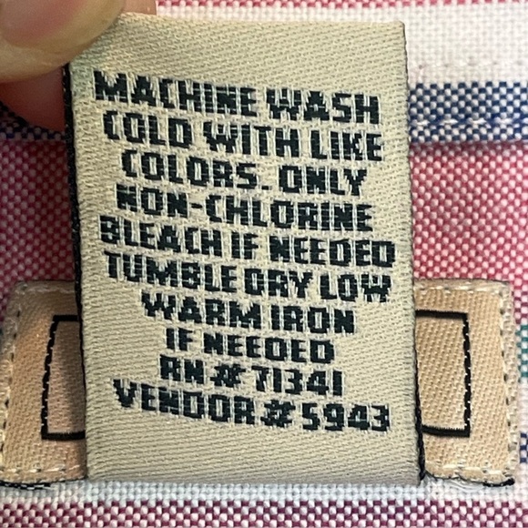 Vintage L.L. Beans Women's 100% Cotton Poplin Striped Button Down Sz MP Prep - Picture 4 of 12